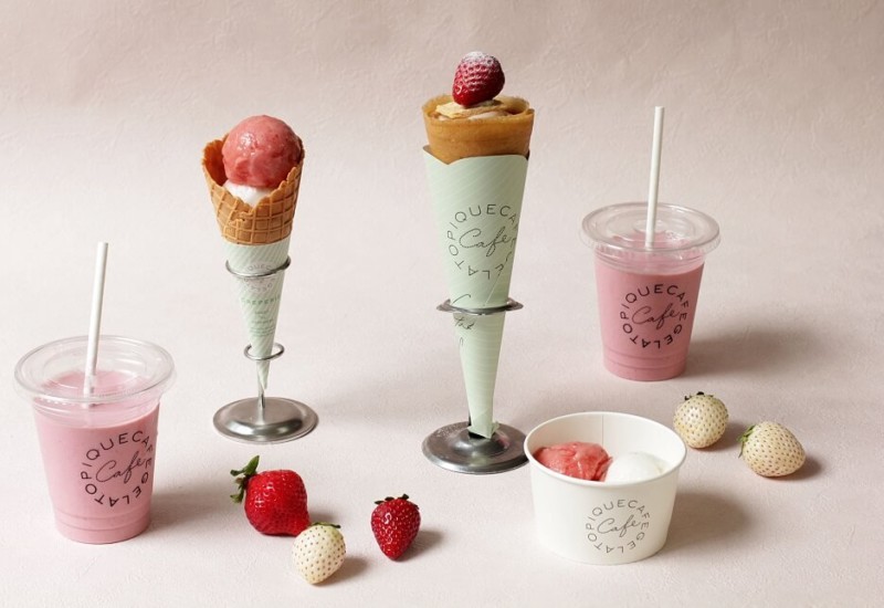 gelato pique cafe いちごフェア