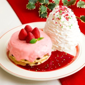 エッグスンシングス　『苺のクリスマスパンケーキ』