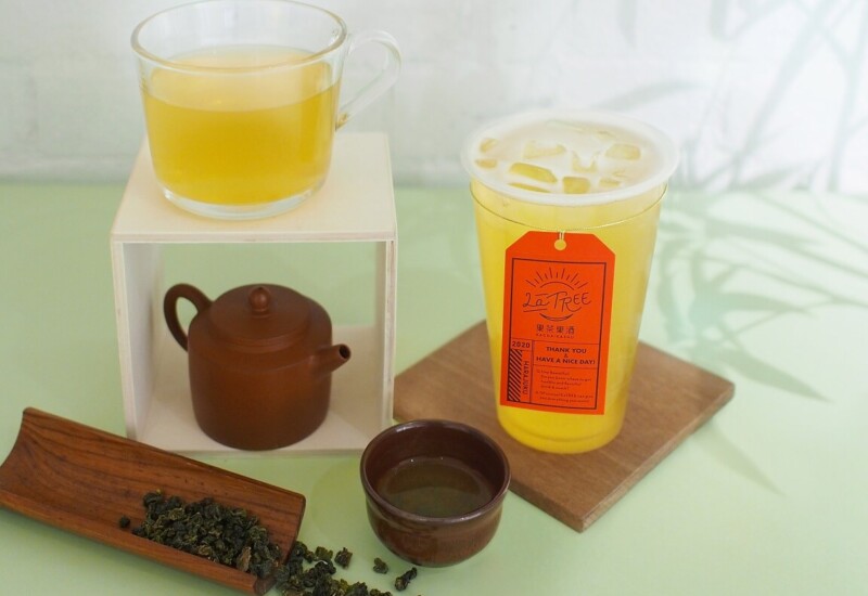 フルーツティー専門店「LaTREE 果茶果酒」「金萱茶」と「四季春茶」