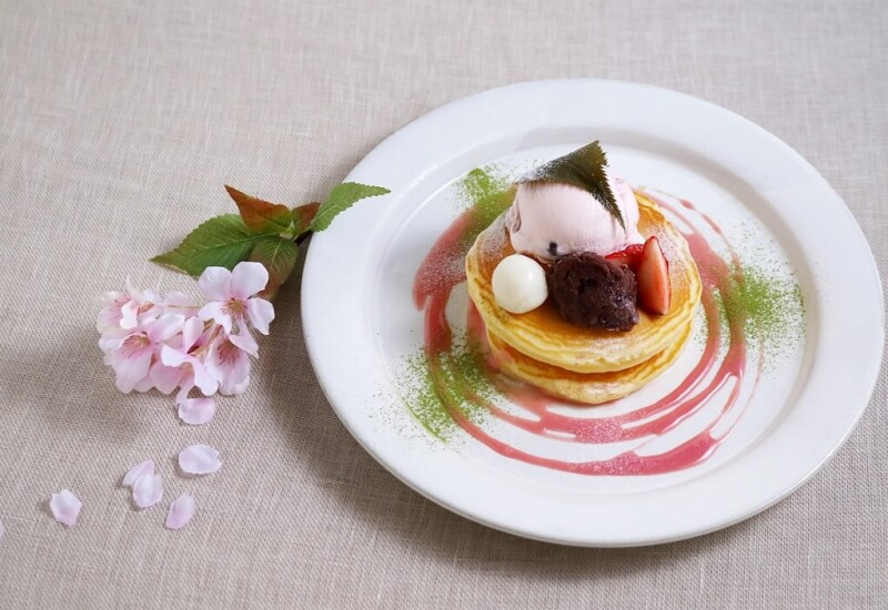 ココノハ『桜もち風味の春色パンケーキ』